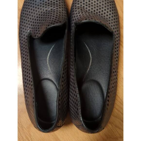 Dansko Olivia Leather Flats Womens 39 Gray Black Confetti Polka Dot Slipper - Picture 6 of 12